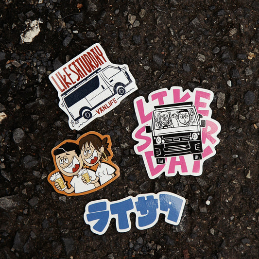 ライサタ Vanlife Stickers 4P